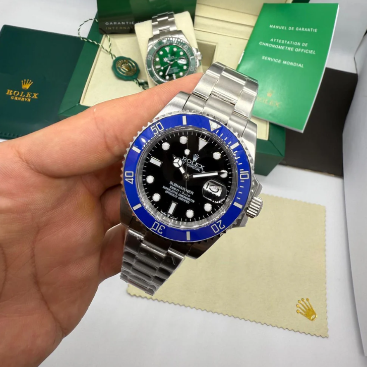 Relógio Rolex Submariner Pulseira de Aço Inoxidável Premium