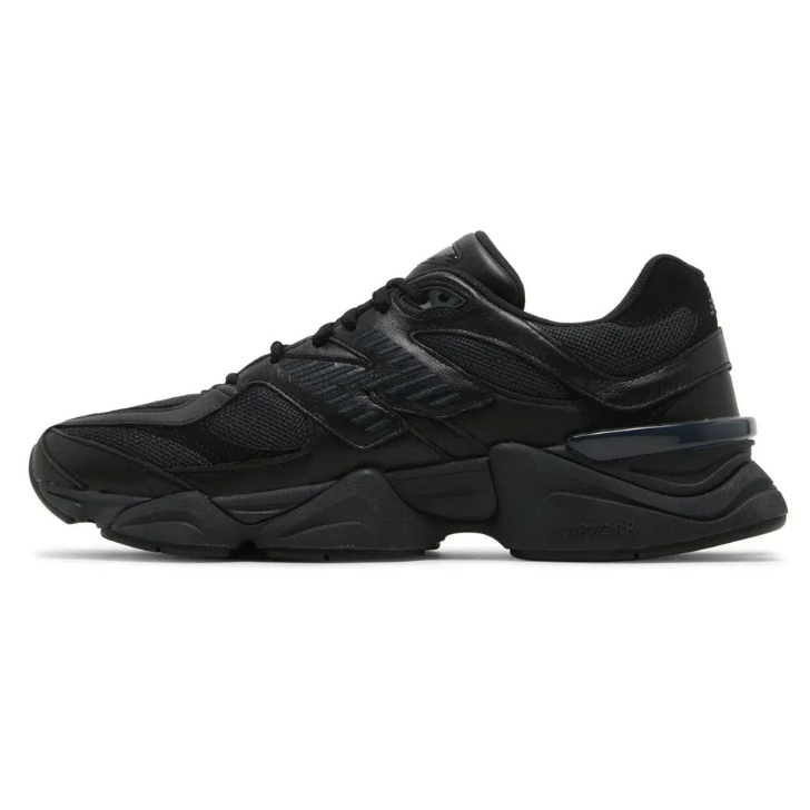 Tênis New Balance 9060 Triple Black Leather Masculino