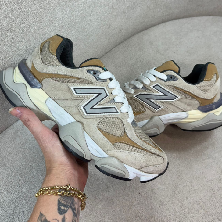 Tênis New Balance 9060 Bege/Castanho Masculino